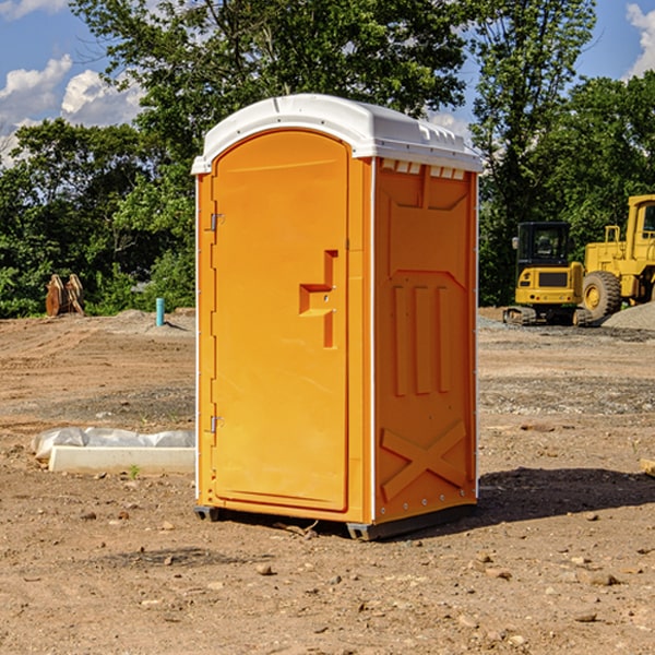 how often are the porta potties cleaned and serviced during a rental period in Half Moon